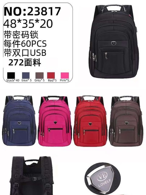 Mochila masculina com cabo de aço