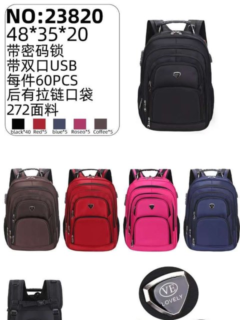 Mochila masculina com cabo de aço