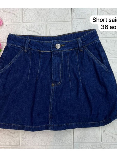 Short Saia com Pinça Frontal