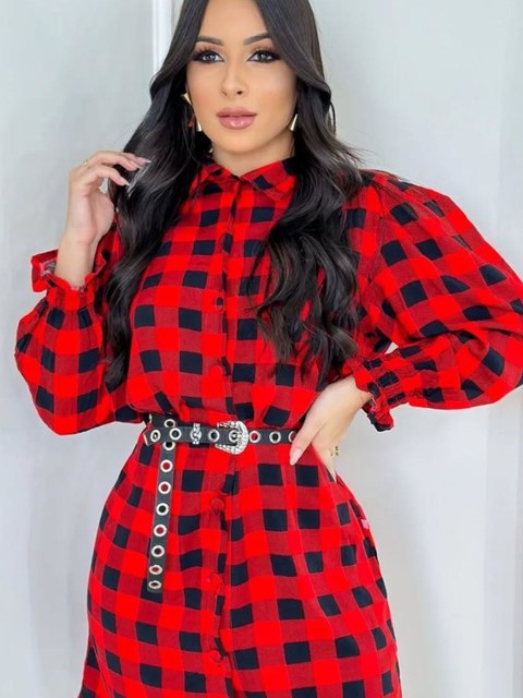 Chamise Xadrez  Moda da Blogueiras
