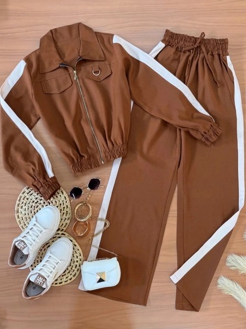Conjunto Bicolor Confort Moda Blogueira