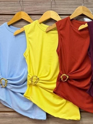 Blusa Assimétrica Argola Moda Blogueira