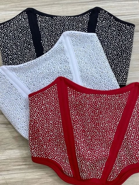 Corselet Nicole Strass Moda Blogueira Moda Balada