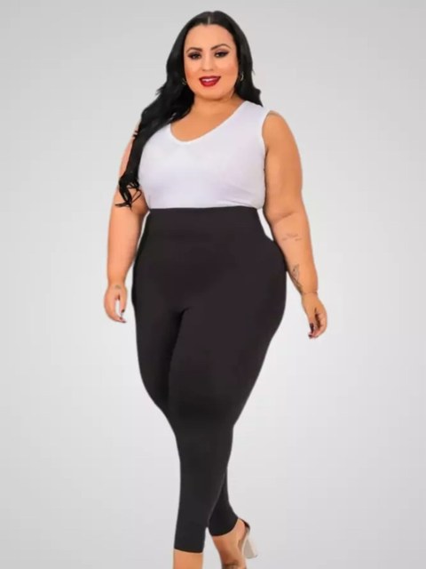 Calça Legging Flanelada Plus Size Quentinha