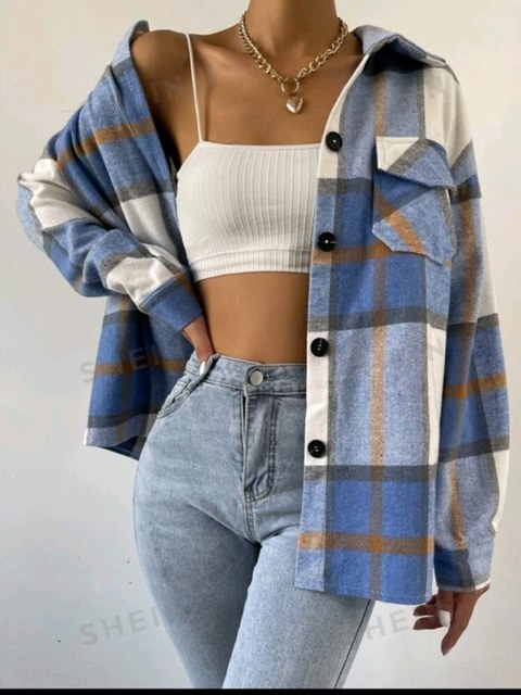 casaco camisa Xadrez