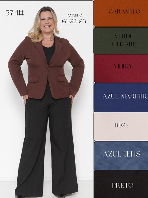 Blazer plus size sem forro