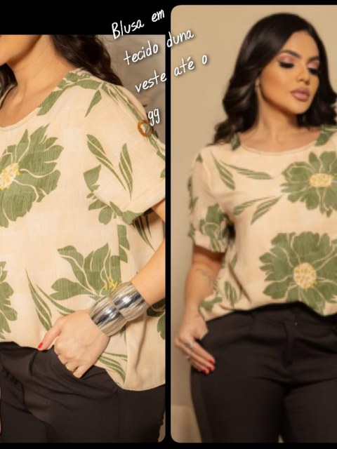 Blusa em tecido duna veste até o GG
