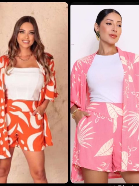 Conjunto em viscolinho veste m g e gg