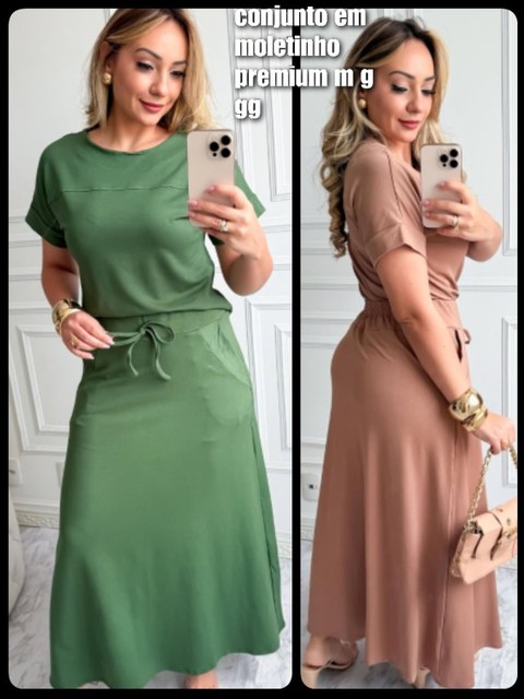 Conjunto em moletinho m g gg