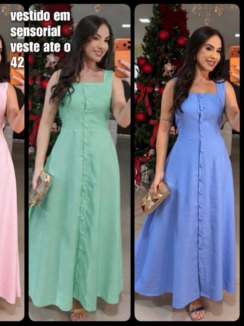 Vestido em Sensorial veste até o 42