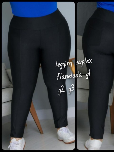Calça Legging Suplex Flanelada G1 G2 e G3