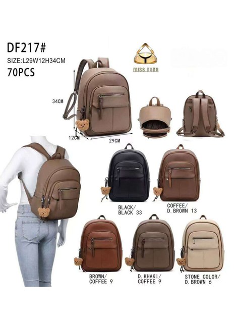 Mochila grande com pingente Feminina Oscar Bolsas Modas