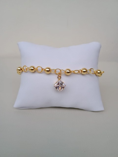Pulseira com bolinhas e quadrado de luz