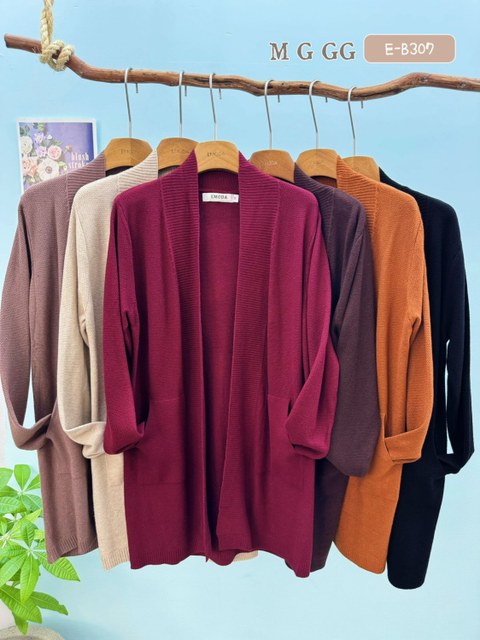 E-B307. Cardigan - M G GG - modal grosso