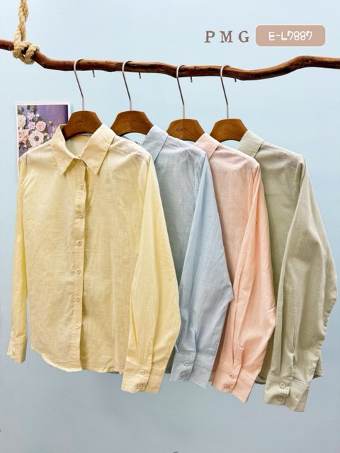 E-L7887 camisa - P M G - linho