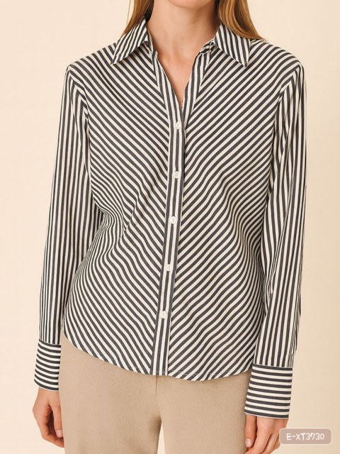 E-XT3730. Camisa listrada - P M G GG - 100% algodão