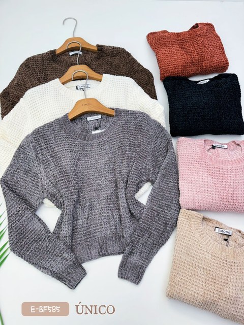 E-BF585. Blusa - ÚNICO- chenille