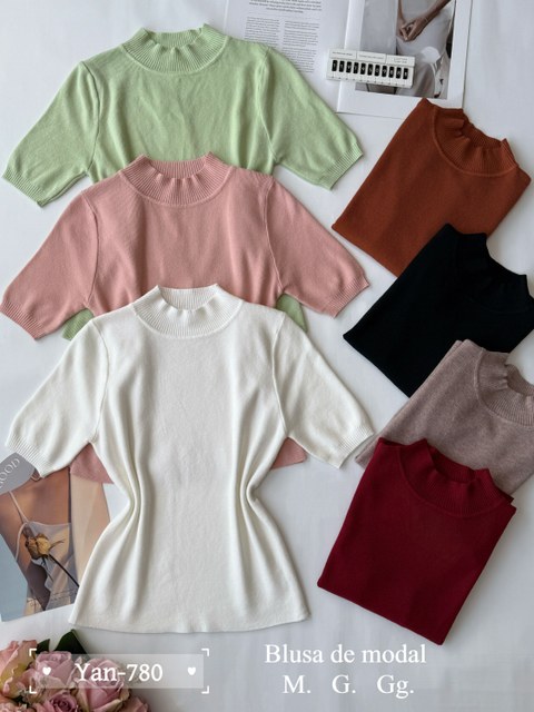Blusa manga curta modal 780 Yan modas