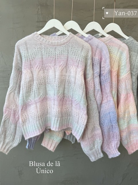 Blusa de lã 037# Yan modas