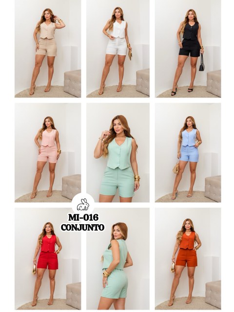 Conjunto Feminino Colete e Short/MI-016