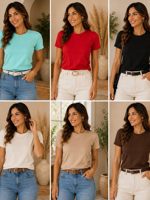 Blusa básica viscolaycra