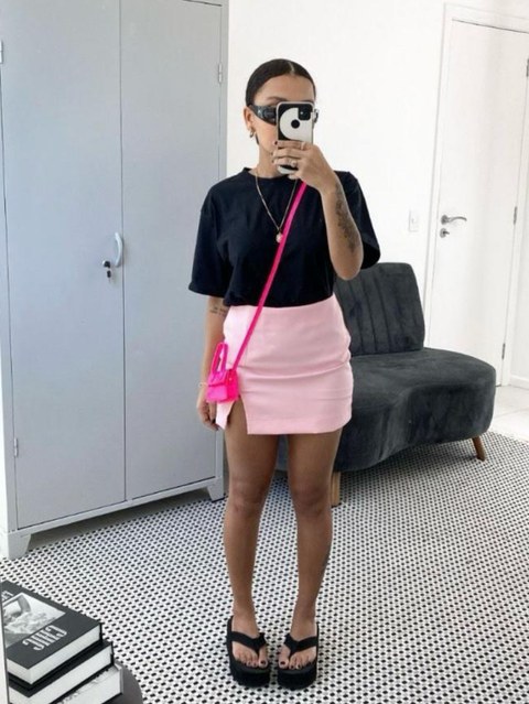 Saia fenda com forro