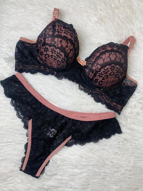 CONJUNTO DE RENDA BICOLOR - ELIZA