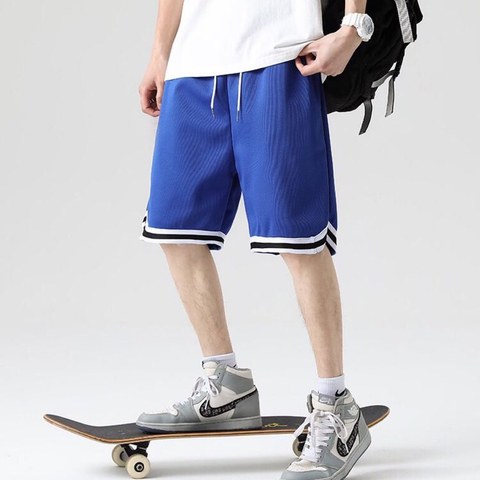 Calças De Cinco Pontos De Basquete De Malha Esportiva Fitnes     09#