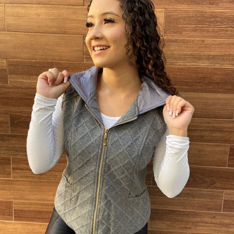 Colete Feminino Micro Fibra Matelasse Com Forro    LA08#