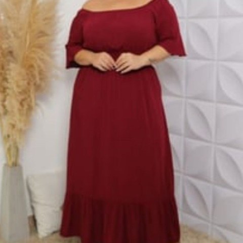 Vestido Plus longo ciganinha