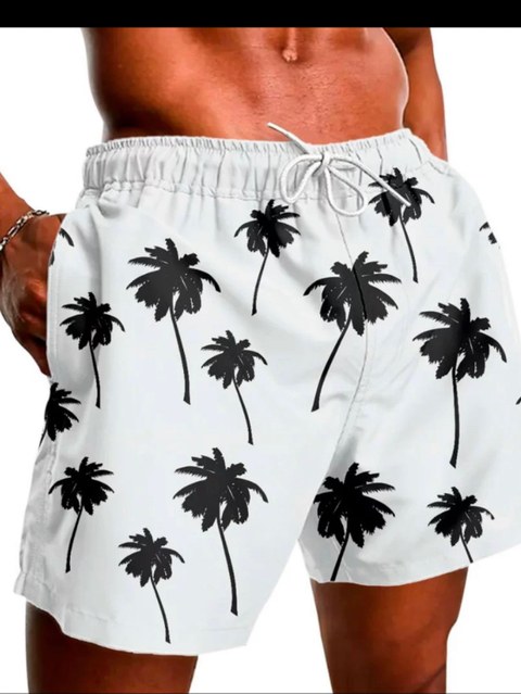 Short estampado tecido