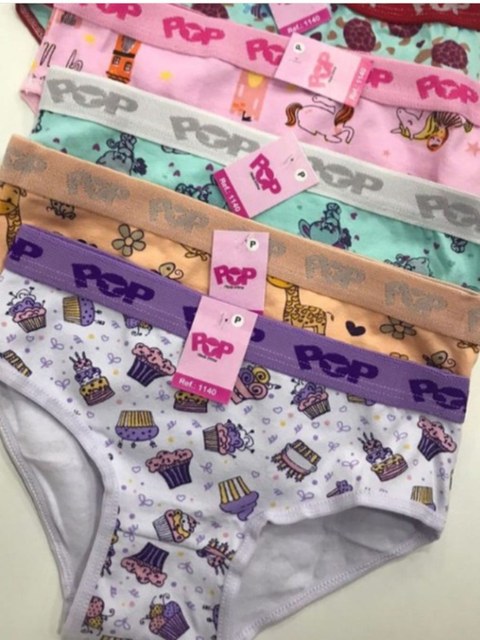 Kit calcinha Infantil c/ 6 unidades!!