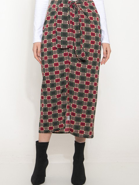 Saia longa estampado amarrado 1013