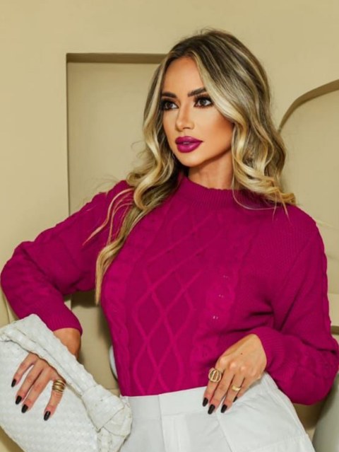 Blusa Tricô Bia Manga Longa