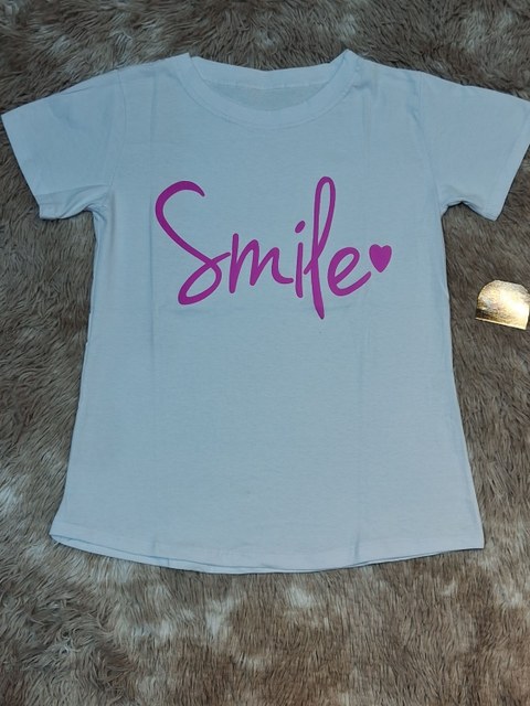 Camiseta  manga curta T-shirts Smile 100%algodão