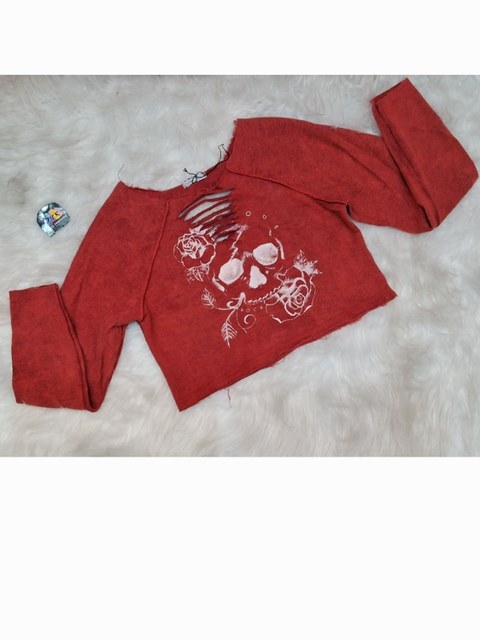 Cropped  manga longa