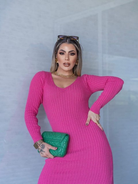 Vestido tricô canelado ‼️Promoção‼️