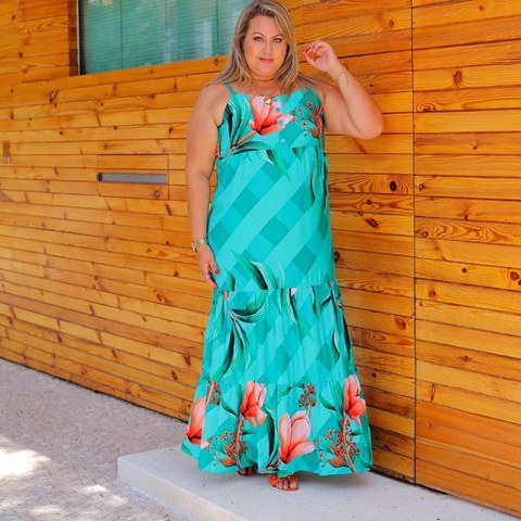 Vestido longo mid  com.elastex