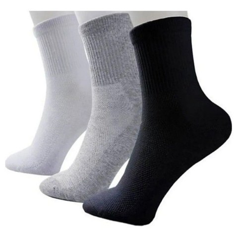 Kit 12 Pares De Meias Cano Médio Cores Lisas Unissex