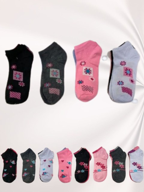 Kit 12 Pares Meia Cano Baixo Soquete Sport Feminina