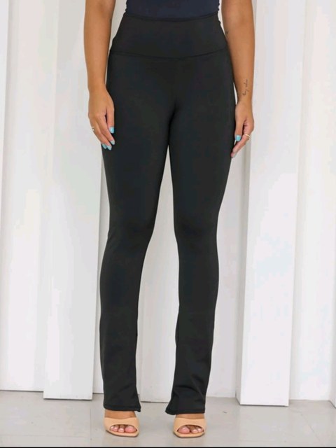 Calça Legging Flare Feminina Academia Cintura alta
