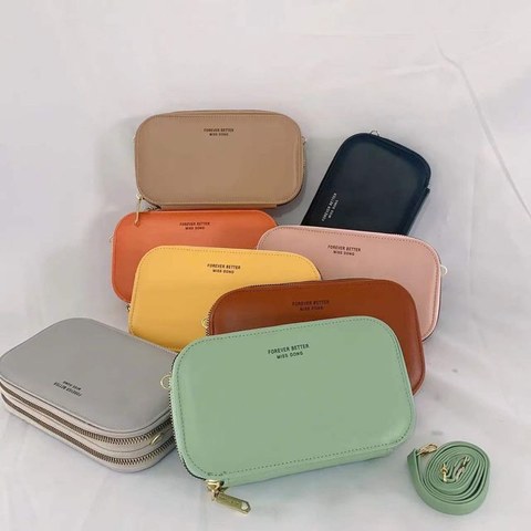 Bolsa feminina transversal porta celular