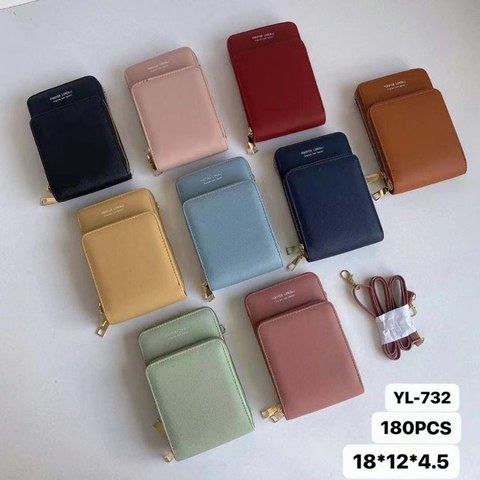 Bolsa feminina porta celular com 2ziper