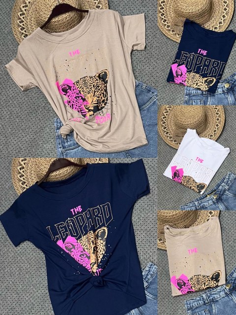 Blusa feminina básica t-shirts The Leopard