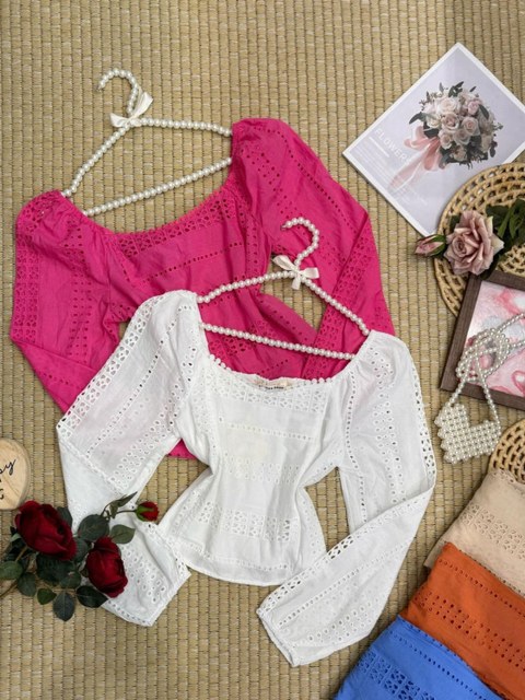 Blusa Cropped de leuse importado Flora FL-61512