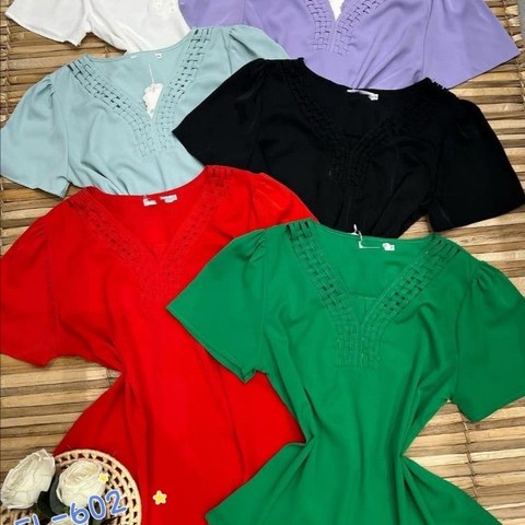 Blusa de crepe Flora 602