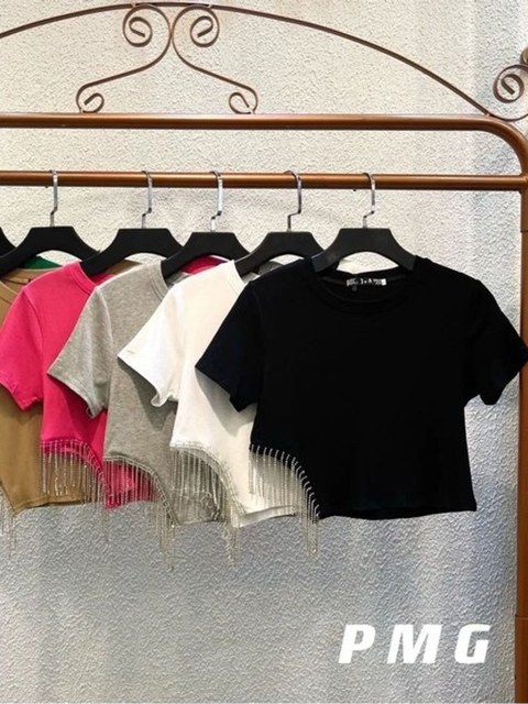 Blusa Cropped modal algodao Flora 614