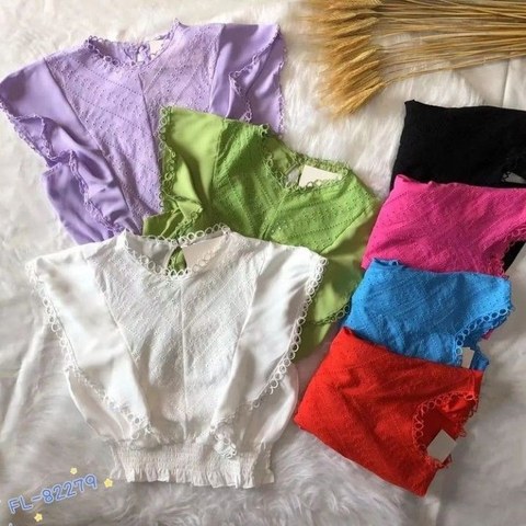 Blusa Cropped com leise flora 82279