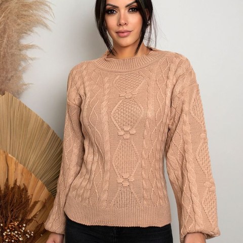 Blusa tricô feminina