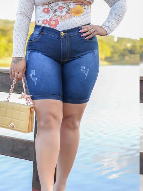 Bermuda jeans plus size